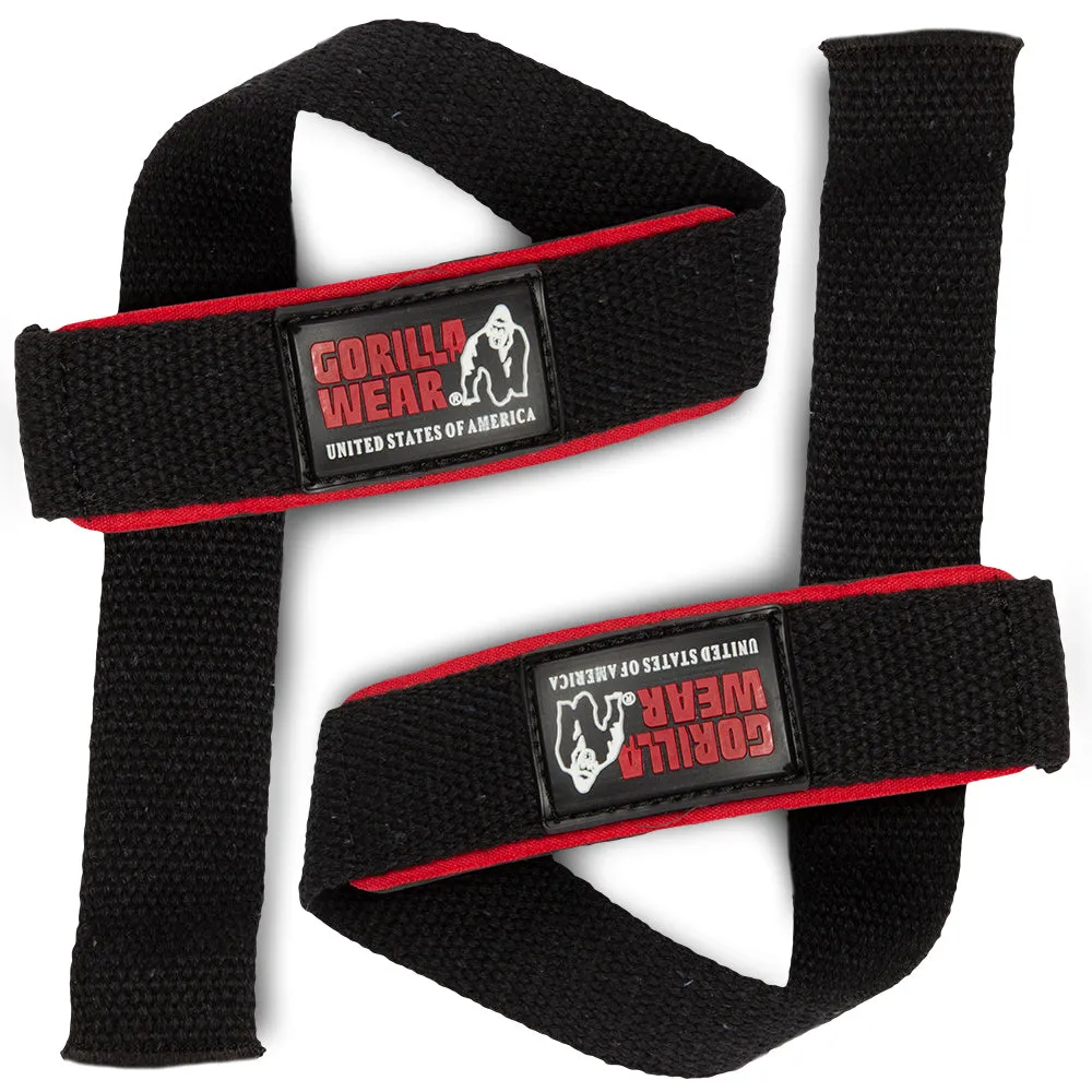 Padded Lifting Straps - Black/Red