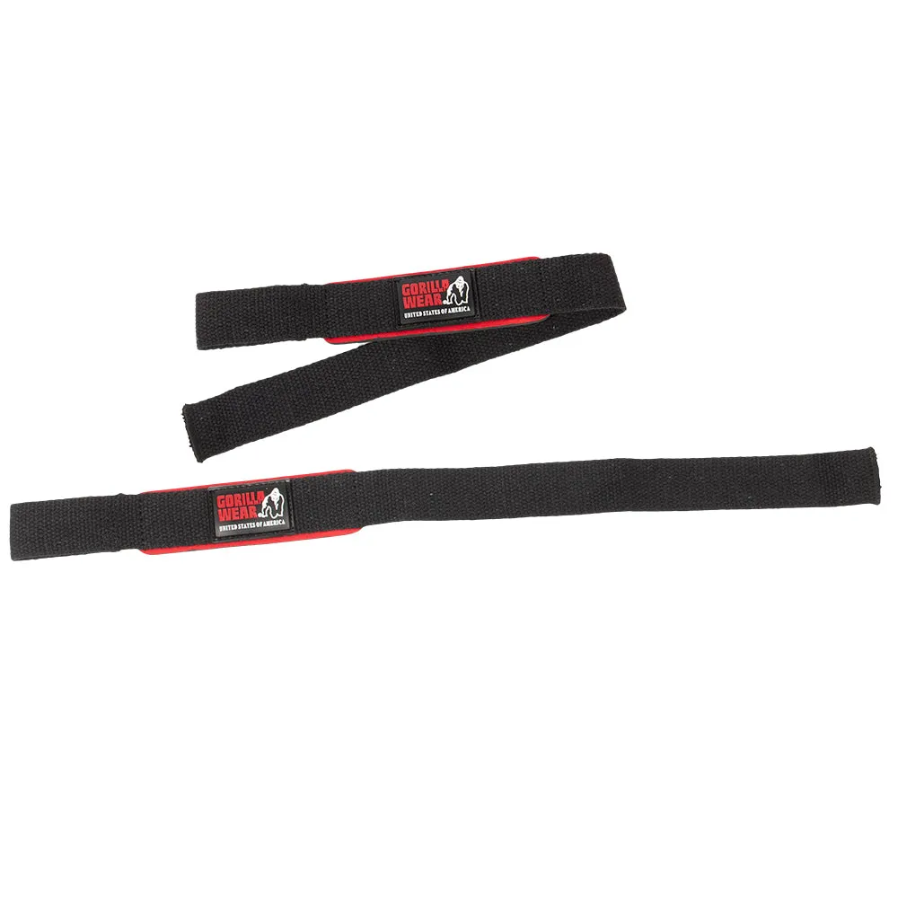 Padded Lifting Straps - Black/Red