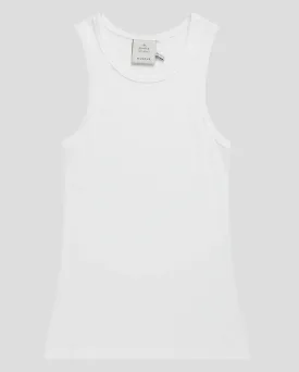 Peach ribbed vest WHITE