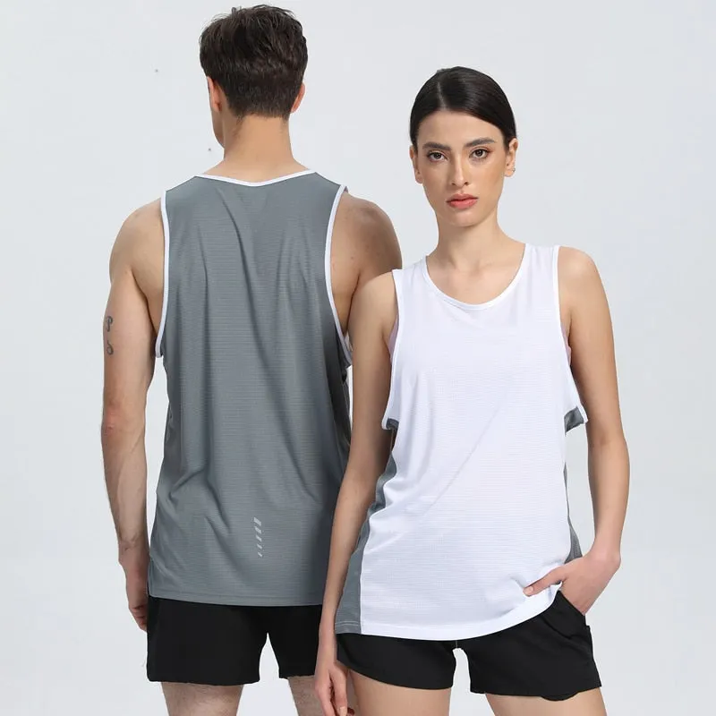 Sleeveless Vest Basketball Football Running Sports Tank Tops Gym Fitness Shirt Plus Size Multi-colored Unisex Clothing