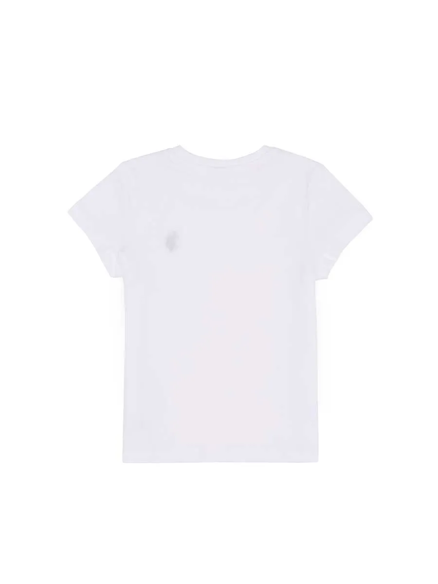 USPA Boys T-Shirt Round Nack White VR013 USTSB038