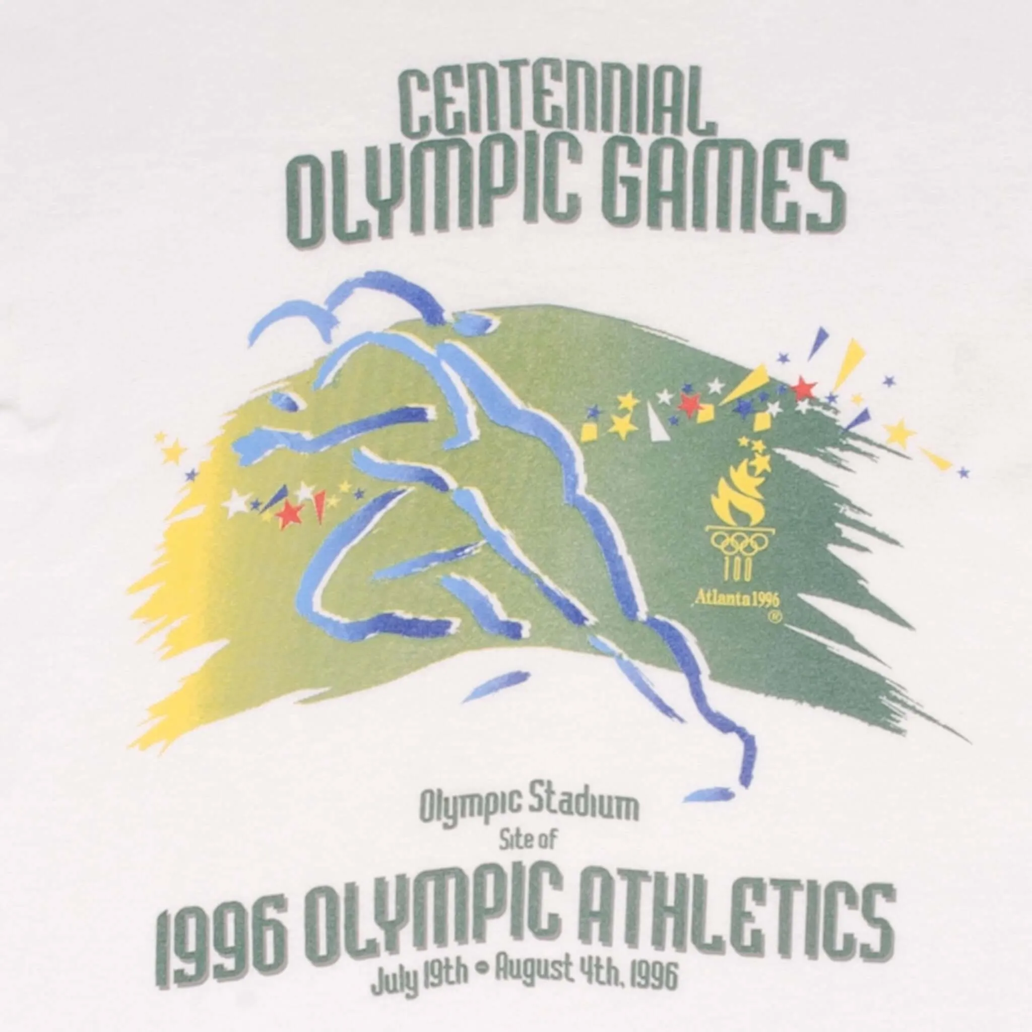 VINTAGE ATLANTA CENTENNIAL OLYMPIC GAMES 1996 TEE SHIRT SIZE LARGE