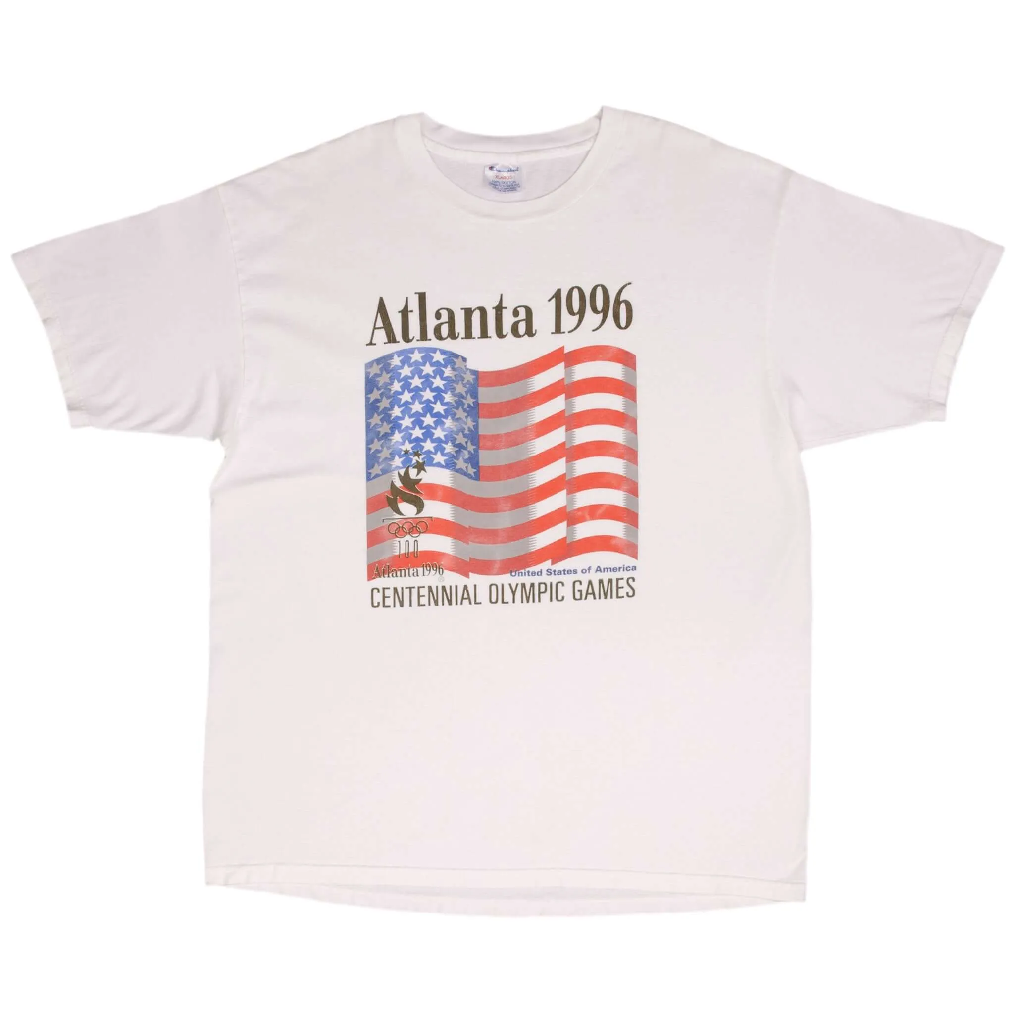 VINTAGE CHAMPION ATLANTA CENTENNIAL OLYMPIC GAMES 1996 TEE SHIRT SIZE XL