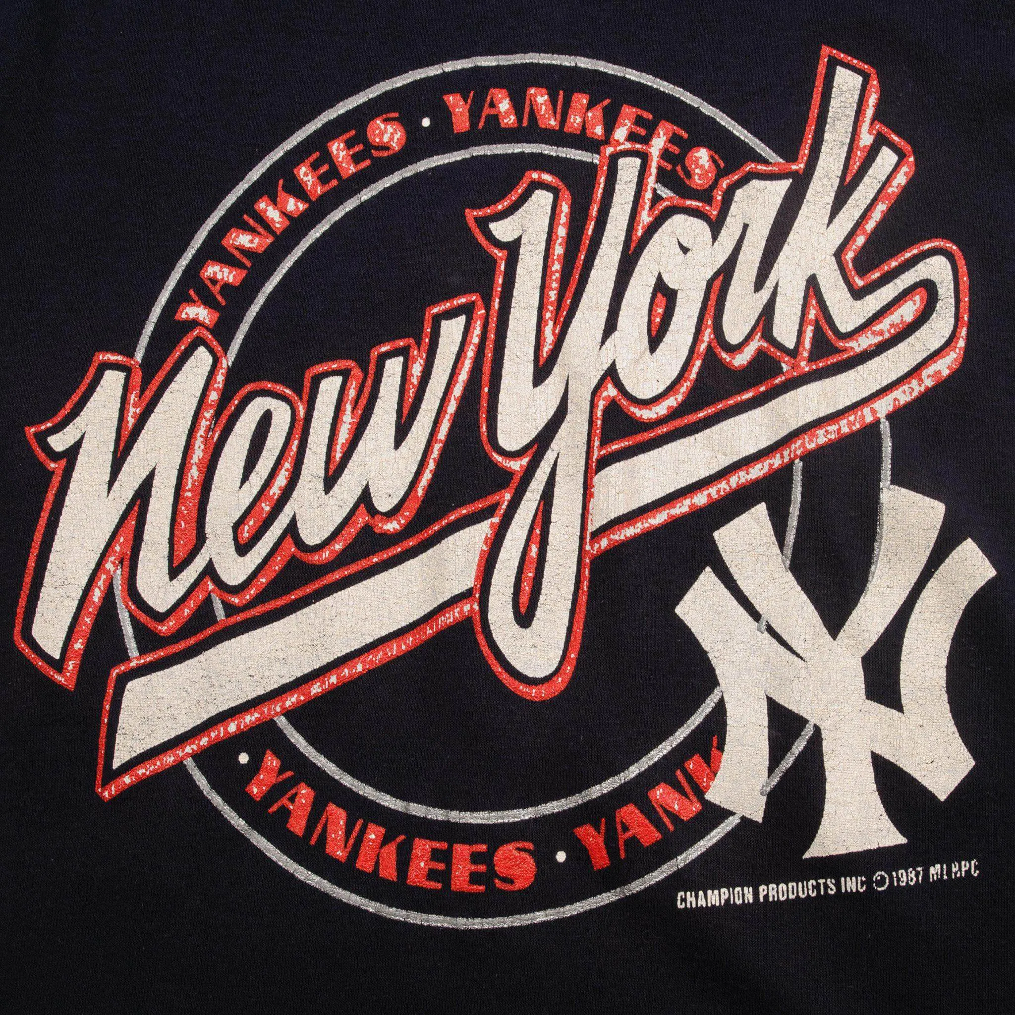 VINTAGE CHAMPION MLB NY YANKEES TEE SHIRT 1987 SIZE SMALL MADE IN USA