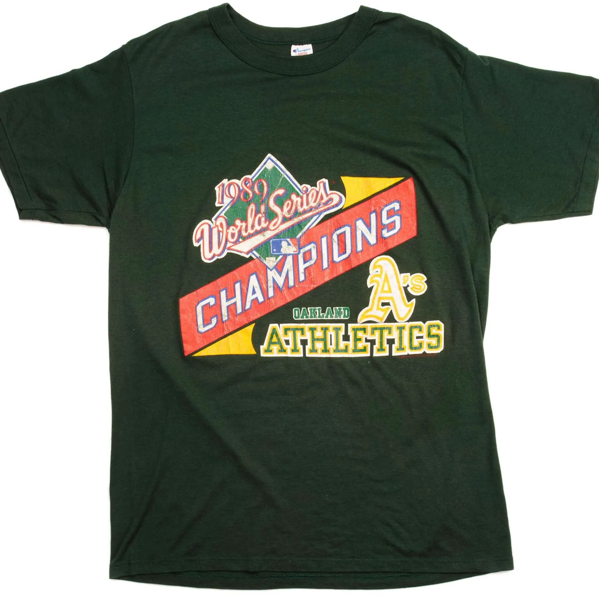 VINTAGE CHAMPION MLB OAKLAND ATHLETICS TEE SHIRT 1989 SIZE MEDIUM MADE IN USA