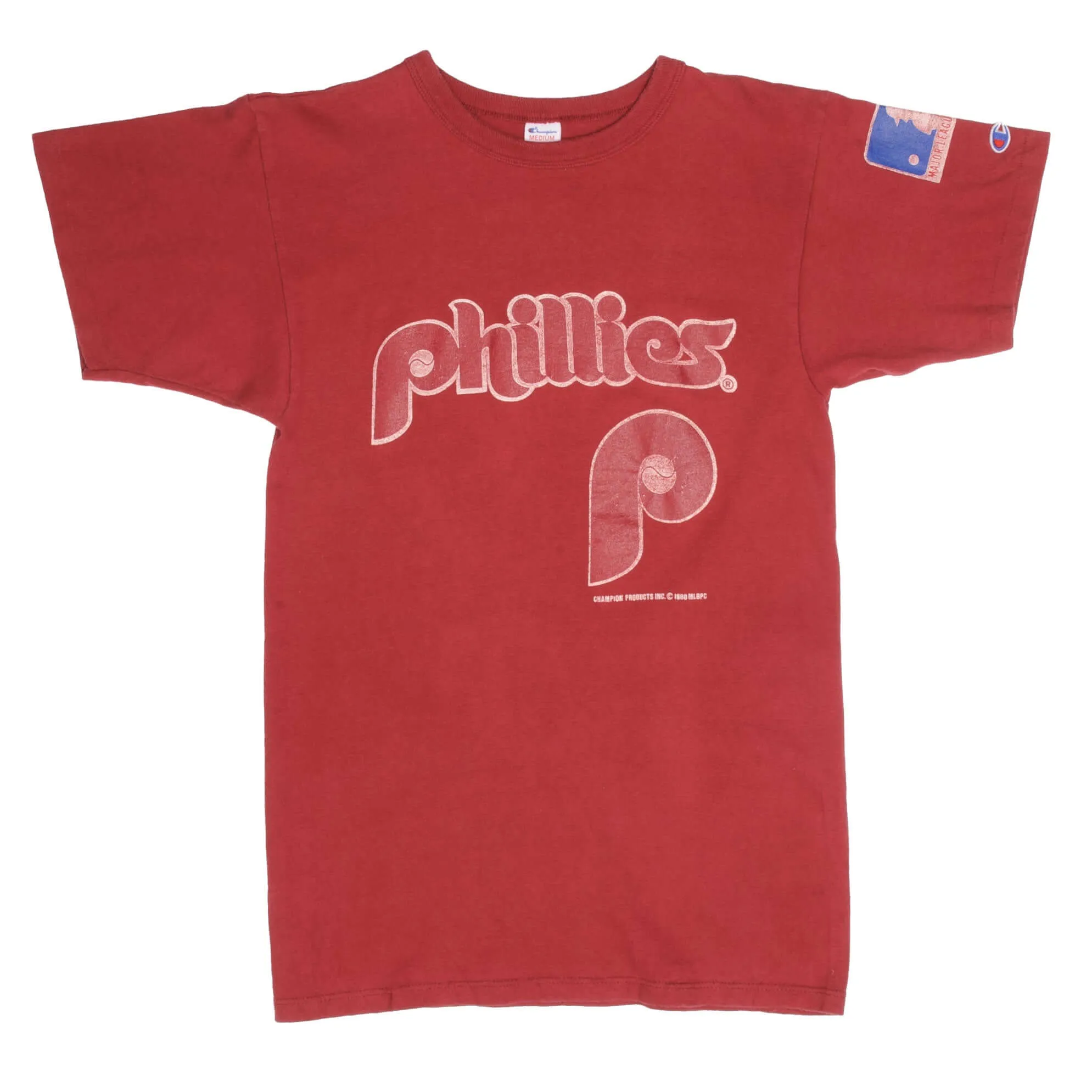 VINTAGE CHAMPION MLB PHILADELPHIA PHILLIES TEE SHIRT 1988 SMALL MADE IN USA