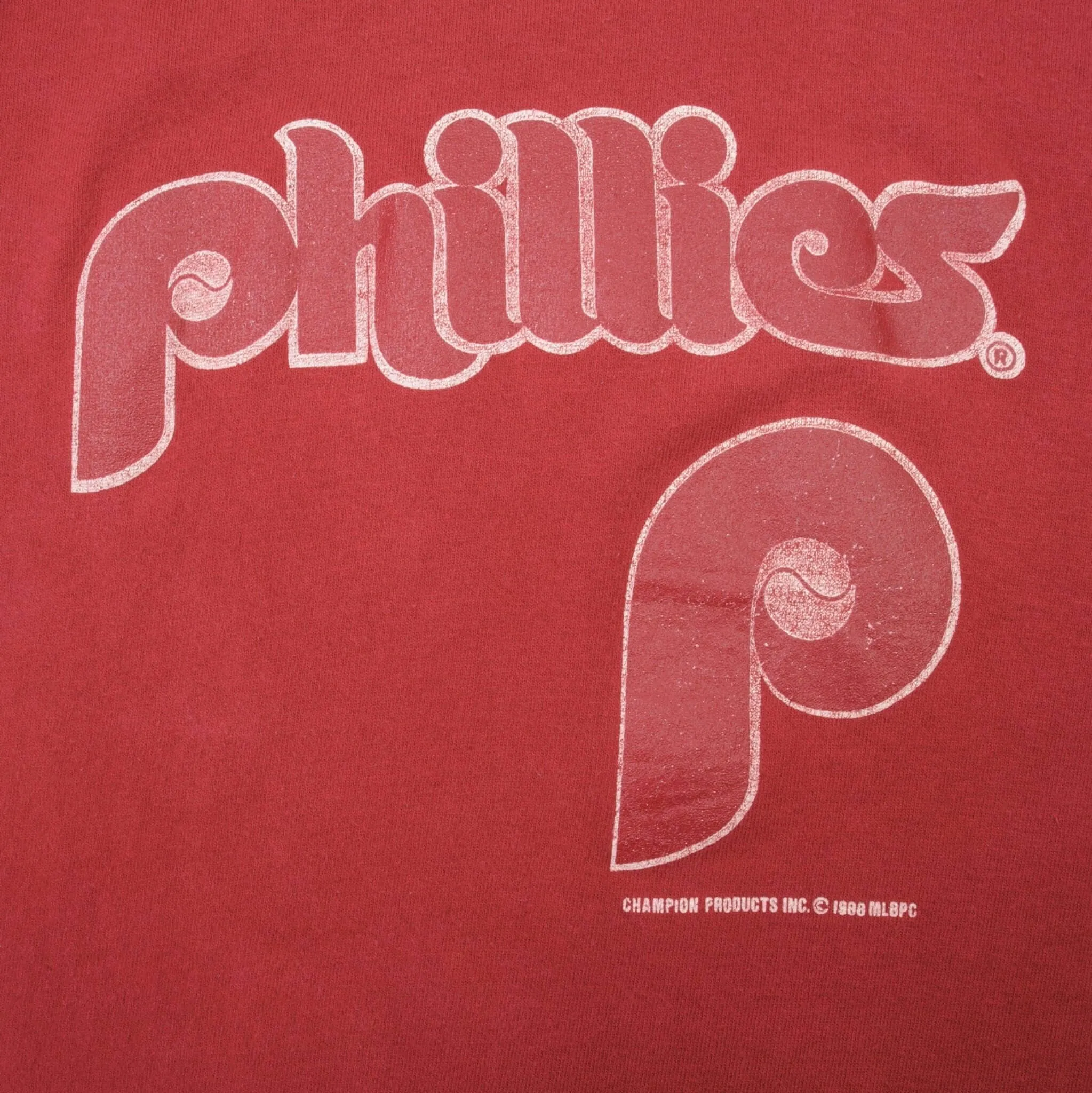 VINTAGE CHAMPION MLB PHILADELPHIA PHILLIES TEE SHIRT 1988 SMALL MADE IN USA