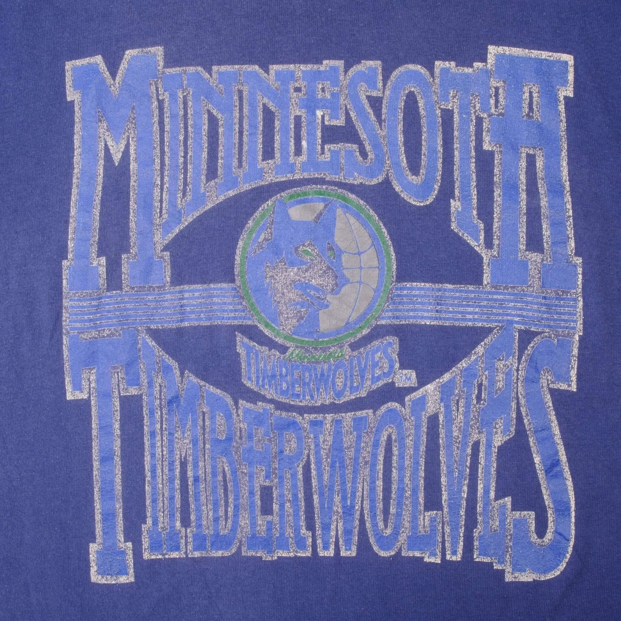 VINTAGE CHAMPION NBA MINNESOTA TIMBERWOLVES TEE SHIRT 1980S MEDIUM MADE USA