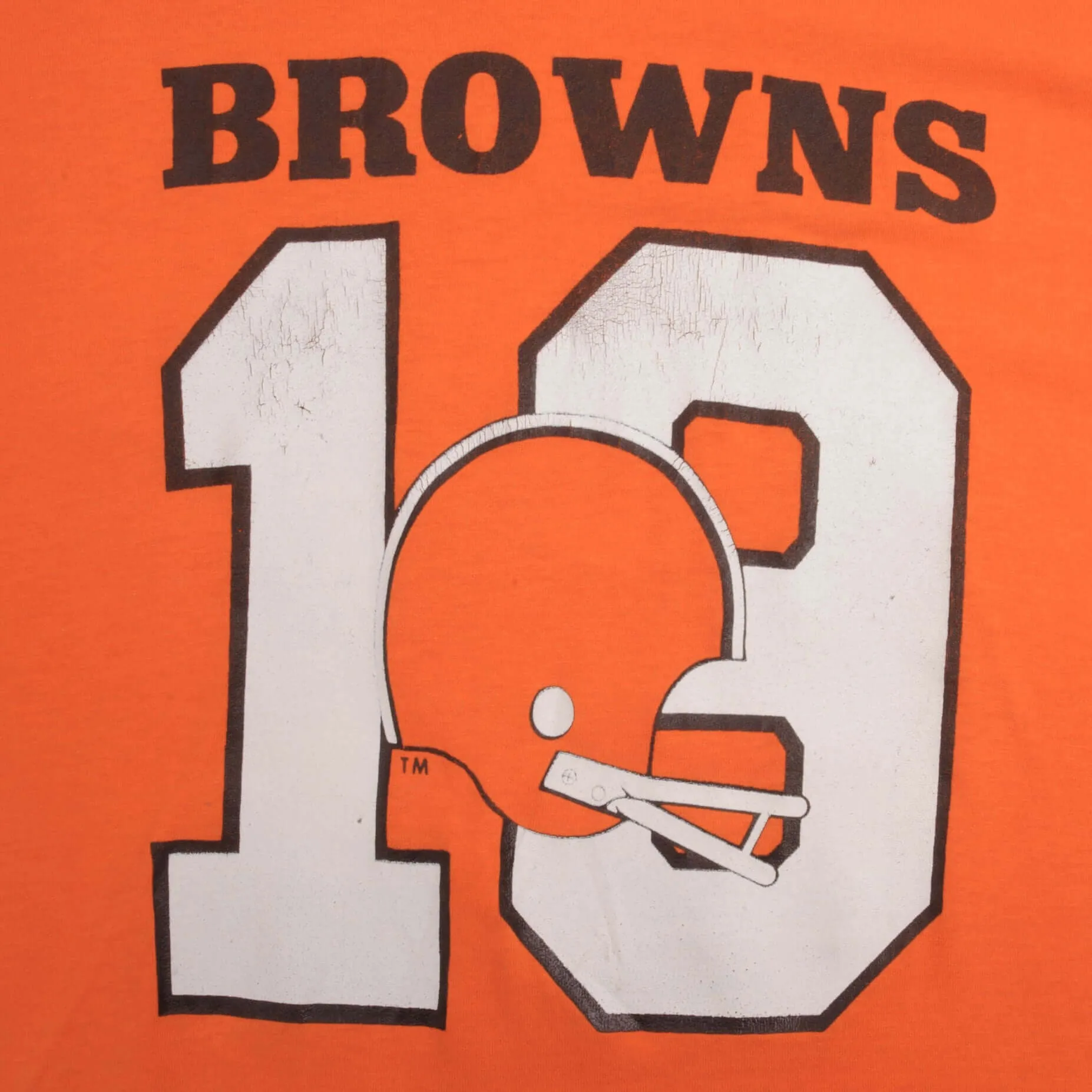 VINTAGE CHAMPION NFL CLEVELAND BROWNS #19 TEE SHIRT 1980S SIZE SMALL MADE IN USA