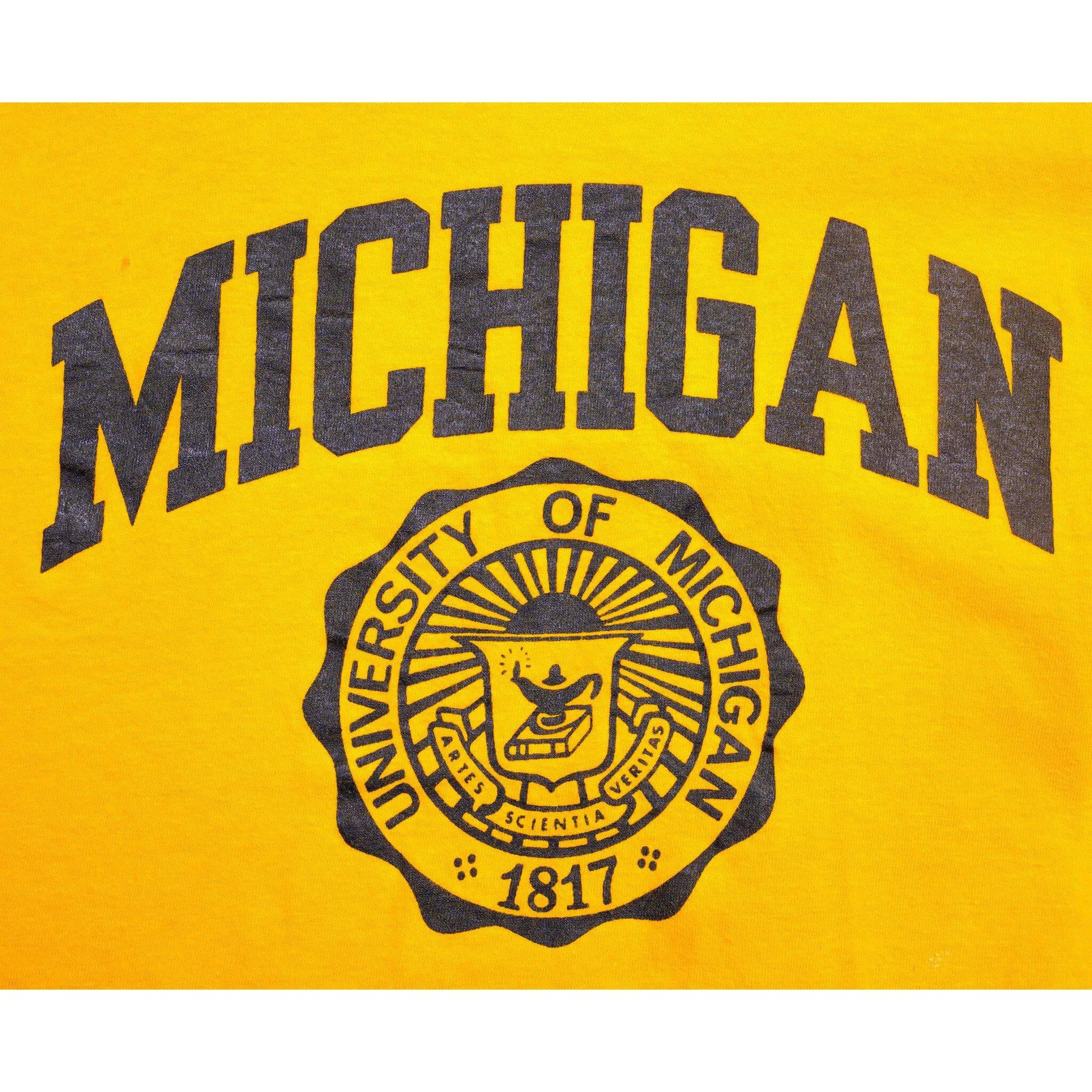 VINTAGE CHAMPION UNIVERSITY OF MICHIGAN TEE SHIRT EARLY 1980S SMALL MADE IN USA