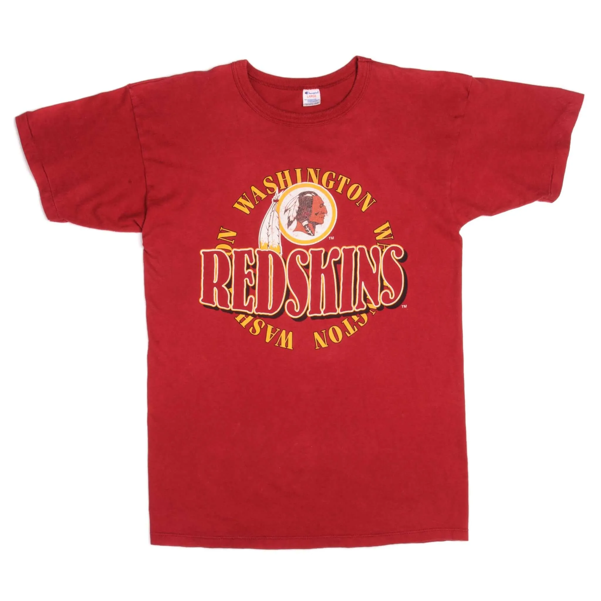 VINTAGE CHAMPION WASHINGTON REDSKINS TEE SHIRT 1980S MEDIUM MADE IN USA