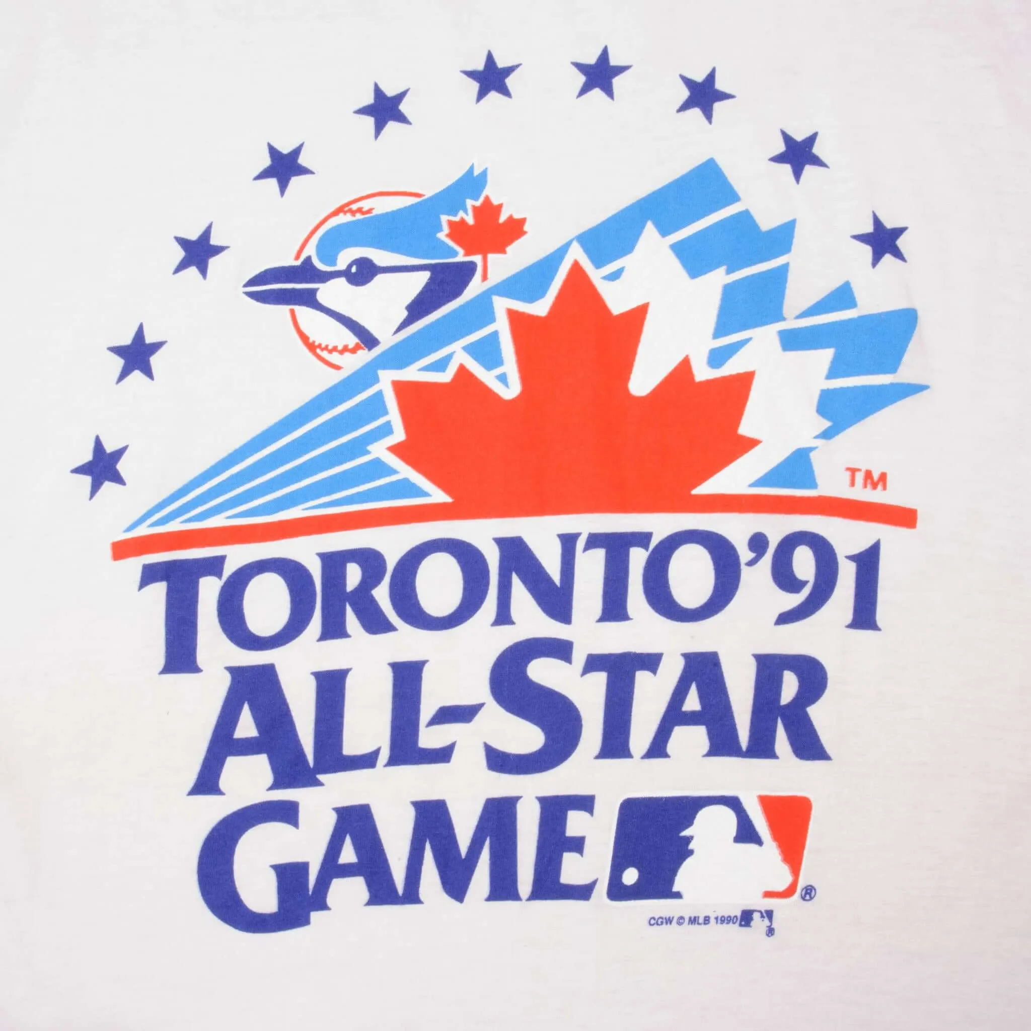 VINTAGE DEADSTOCK MLB TORONTO BLUE JAYS ALL STAR GAME 1990 TEE SHIRT XL