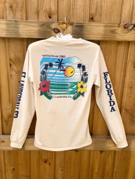 VINTAGE: Long-Sleeve Tropical Surf Tee