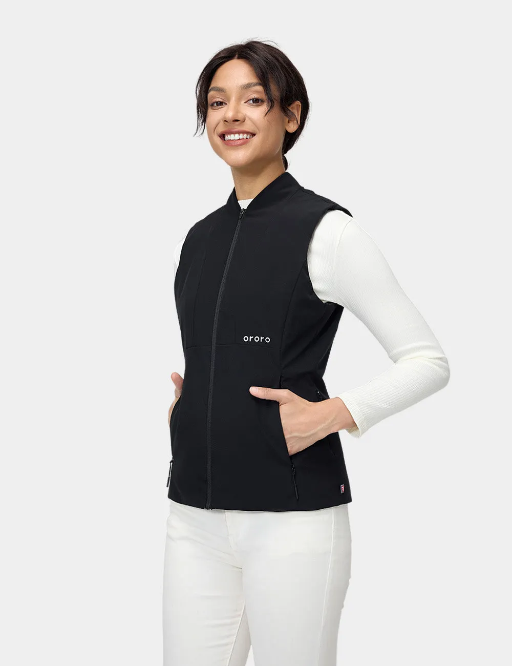 Women's Heated PrimaLoft® Golf Vest - Black